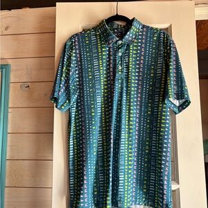 Men’s Chubbies Multicolor Geometric Polo Shirt